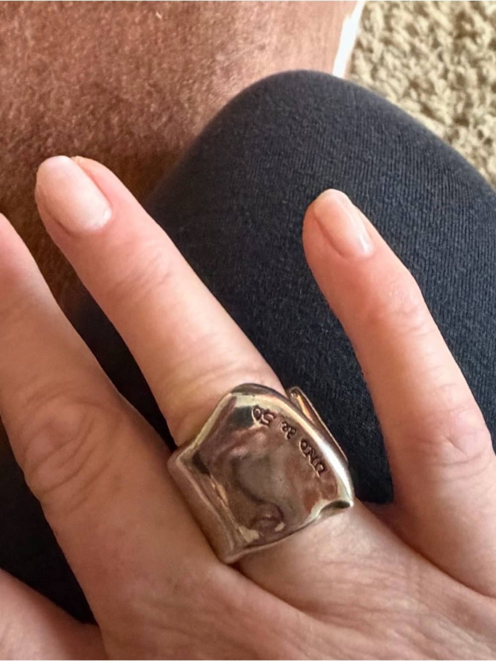 Uno De 50 Chunky Silver Statement Ring
